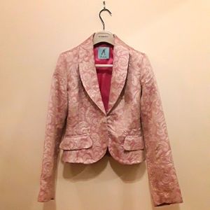 Marciano jacquard jacket, XS, rose and gold